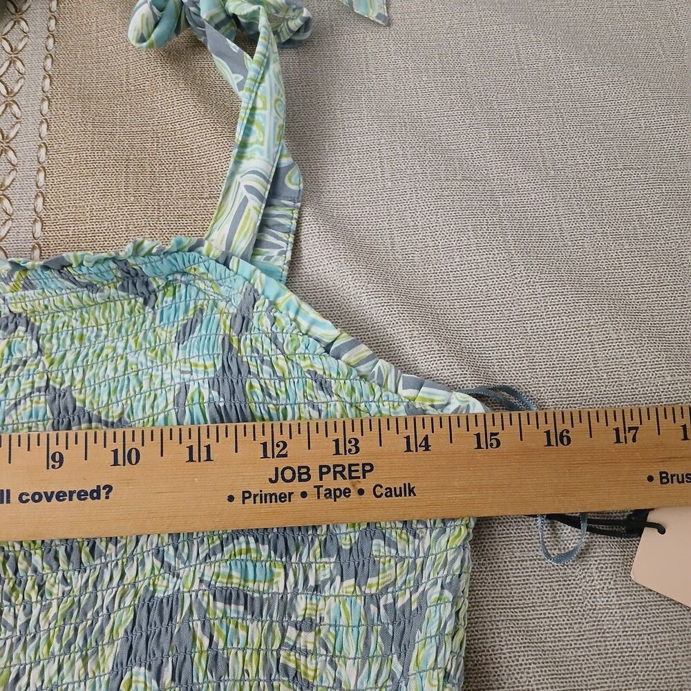 NWT Floral Maxi Dress Tube Smock Top Open Sides Beachy Boho Women's Size Large - Picture 10 of 13